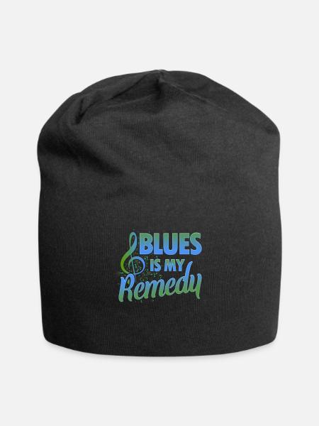 Blues is my Remedy - Jersey Beanie - black