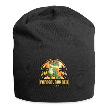 Papasaurus Rex Idée Cadeau Papa Dinosaure - Bonnet en jersey - noir - Devant