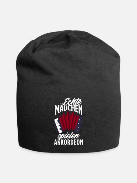 Akkordeon Akkordeonist Akkordeonistin - Jersey-Beanie - Schwarz