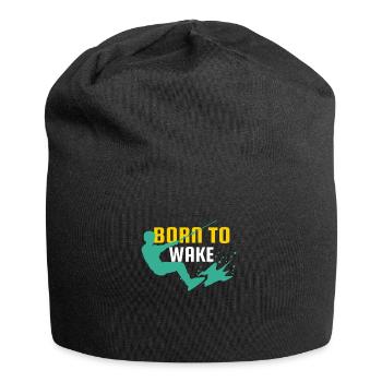 Wakeboard Born To Wake Wakeboarder Wakeboarding - Jersey Beanie - black - Front