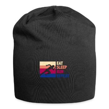 Fun Running Runner Run Gift - Jersey Beanie - black - Front