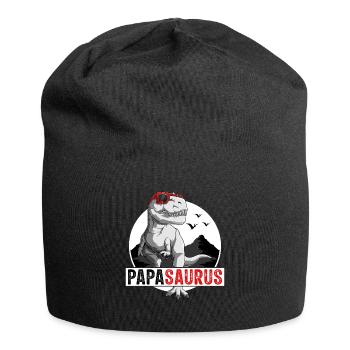 Papasaurus Rex Idée Cadeau Papa Dinosaure - Bonnet en jersey - noir - Devant