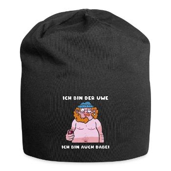 Ich bin der Uwe und bin auch dabei - Jersey-Beanie - Schwarz - Vorne
