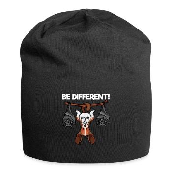 Be Different Beagle Hund mit Fledermäusen - Jersey-Beanie - Schwarz - Vorne