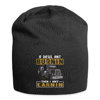 Funny Diesel Trucker Trailer Truck Driver - Jersey Beanie - black - Front