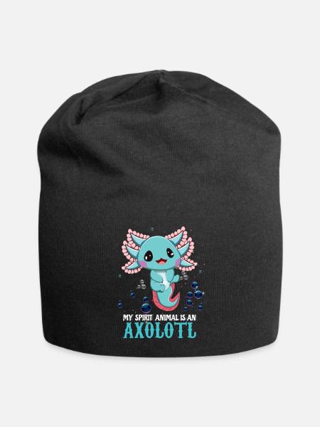 Animal Axolotl Spirit Cartoon Cute Kawaii Axolotl - Jersey-Beanie - Schwarz