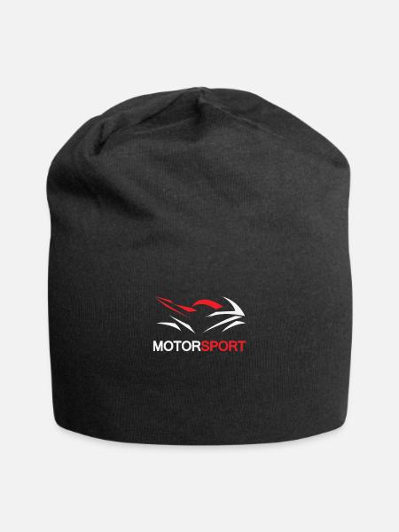 Motorsport Lustiges Motorrad Motorradfahrer - Jersey-Beanie - Schwarz