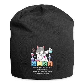 Drôle de chimie inorganique Cat Art Gift - Bonnet en jersey - noir - Devant