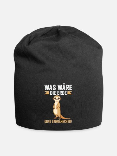 Umweltschutz Erdmännchen Erdmännchen - Jersey-Beanie - Schwarz