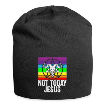 Satanisme I Sataniste I Satan Chèvre Arc-en-ciel Je ne le suis pas - Bonnet en jersey - noir - Devant