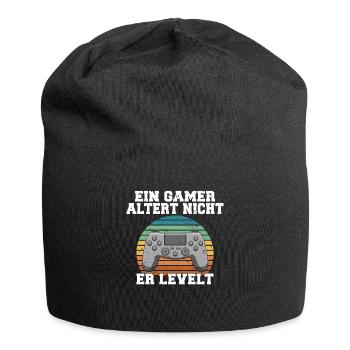 A gamer does not age, he levels - Jersey Beanie - black - Front