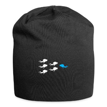Divers swim against the tide - Jersey Beanie - black - Front