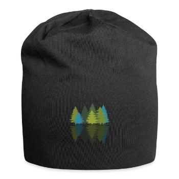 Forest Nature Trees Landscape Outdoor Gift - Jersey Beanie - black - Front