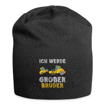 Ich Werde Großer Bruder Straßenwalze Geschwister - Jersey-Beanie - Schwarz - Vorne