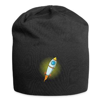 Moon Rocket Spaceship Comic Missile - Bonnet en jersey - noir - Devant