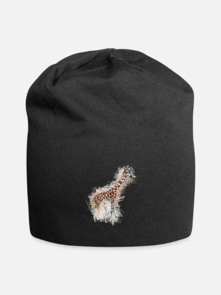 Girafe - Bonnet en jersey - noir