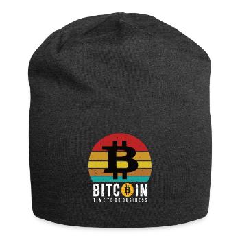 Bitcoin a le temps de faire des affaires - Bonnet en jersey - charbon - Devant