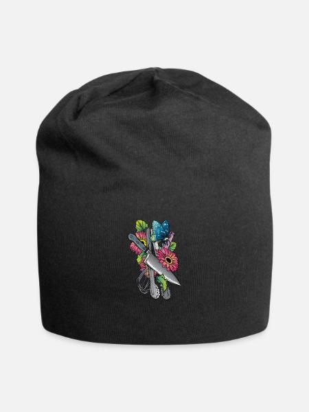 Cuisinier I Épices Cuisine Toque de chef Motif - Bonnet en jersey - noir