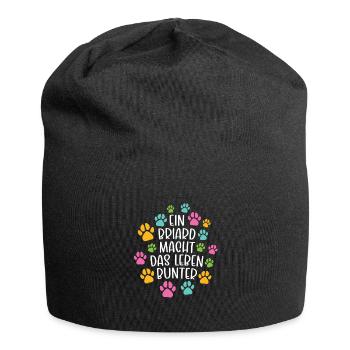 Briard machen Leben bunter Hund - Jersey-Beanie - Schwarz - Vorne