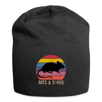 Rats & Coffee - Jersey-Beanie - Schwarz - Vorne