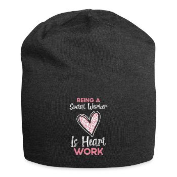 Sozialarbeiterin zu sein ist Herzarbeit für einen Sozialarbeiter - Jersey-Beanie - Anthrazit - Vorne