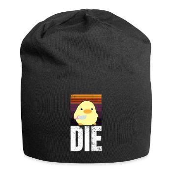 LE Canard Die Die avec Couteau Canard Avec Couteau Mème - Bonnet en jersey - noir - Devant
