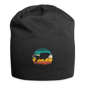 Aquarium Aquaristik Fisch Liebhaber Hobby - Jersey-Beanie - Schwarz - Vorne