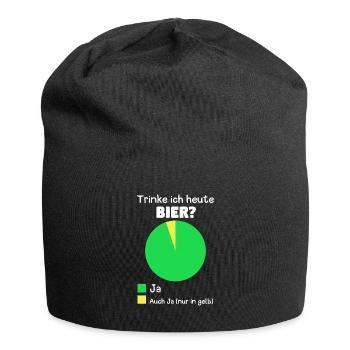Werde Ich Heute Bier Trinken? Lustige Diagramme - Jersey-Beanie - Schwarz - Vorne