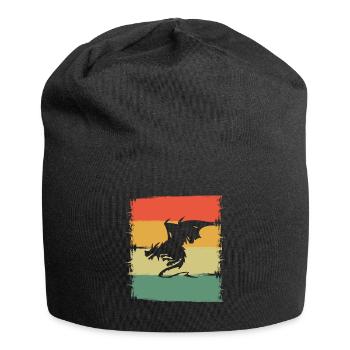 Drache Drachen - Jersey-Beanie - Schwarz - Vorne