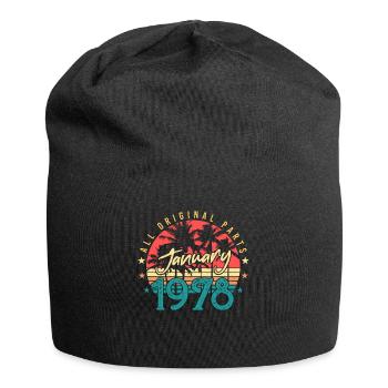 Orginal Januar 1978 Retro - Jersey-Beanie - Schwarz - Vorne