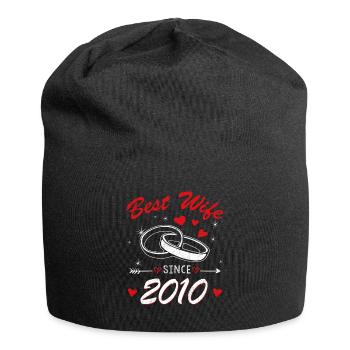 Best Wife 2010 Hearts Day Valentines Day - Jersey-Beanie - Schwarz - Vorne