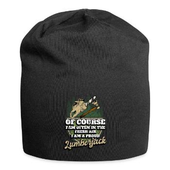 Motorsäge Förster Holzfäller - Jersey-Beanie - Schwarz - Vorne