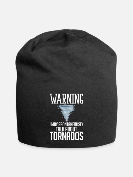 Tornado Wirbelsturm Meteorologe Hurrikan - Jersey-Beanie - Schwarz