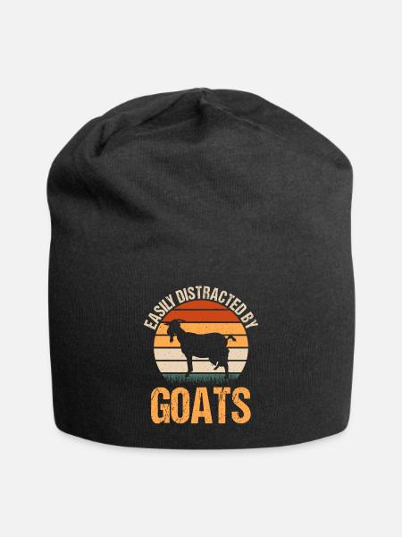 Easily Distracted By Goats - Jersey-Beanie - Schwarz