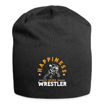 Ringer Ringen Trainer Ringen Geschenk - Jersey-Beanie - Schwarz - Vorne