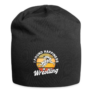 Ringen Ringen Trainer Ringer Geschenk - Jersey-Beanie - Schwarz - Vorne