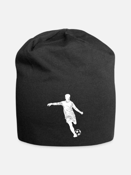 Fußball Silhouette - Jersey-Beanie - Schwarz