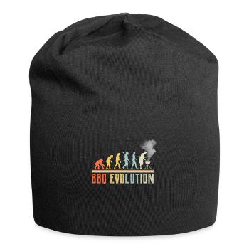 BBQ Evolution Lustiges Zitat - Jersey-Beanie - Schwarz - Vorne
