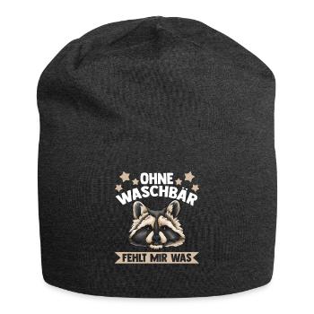 Zootier Waschbär Waschbären - Jersey-Beanie - Anthrazit - Vorne