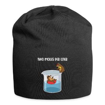 Deux moles par litre de chimie Cadeau - Bonnet en jersey - noir - Devant
