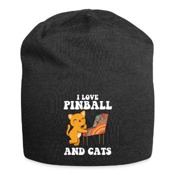 I Love Pinball Retro Spiele Geschenk - Jersey-Beanie - Anthrazit - Vorne