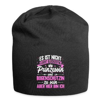 Bogenschützin Bogenschießen Geschenk Bogensport - Jersey-Beanie - Schwarz - Vorne