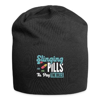 Apotheker Geschenk, Apotheke Pharmazie, Apotheker - Jersey-Beanie - Schwarz - Vorne