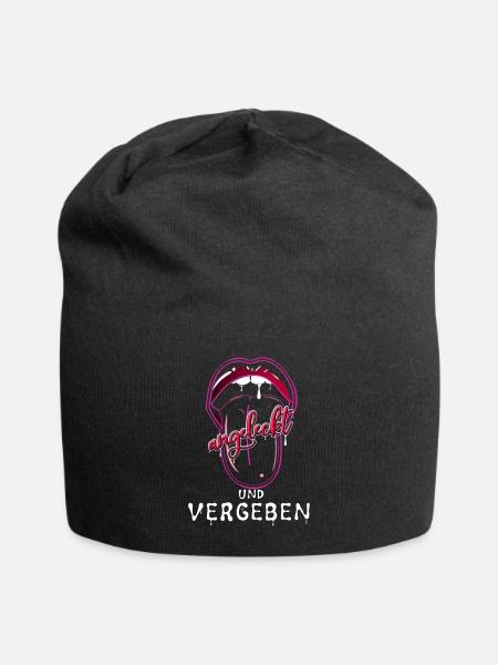 Verliebt - Jersey-Beanie - Schwarz