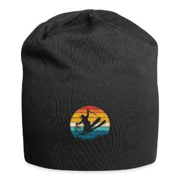 Ski Ski Neige Hiver Vacances au ski Cadeau - Bonnet en jersey - noir - Devant