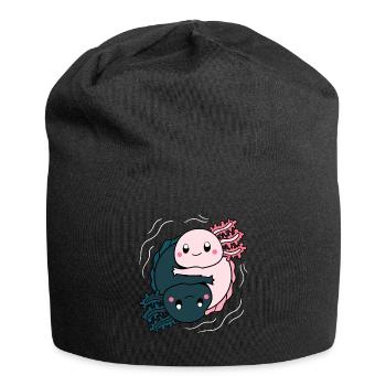 Axolotl Yinyang - Jersey-Beanie - Schwarz - Vorne