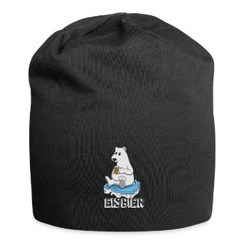 Eisbier Eisbär Bier Geschenk - Jersey-Beanie - Schwarz - Vorne