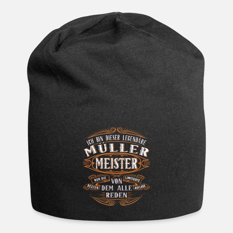 Müller Meister Ich bin dieser legendäre - Jersey-Beanie - Schwarz