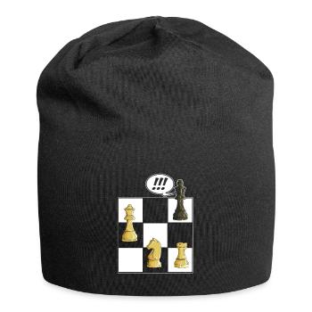 Chess Chessboard Checkmate Chess pieces King - Jersey Beanie - black - Front