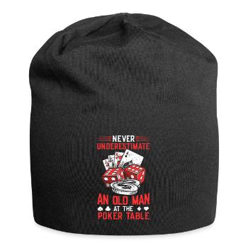 Joueurs de poker Jeu de cartes de poker Anciens joueurs de poker - Bonnet en jersey - noir - Devant